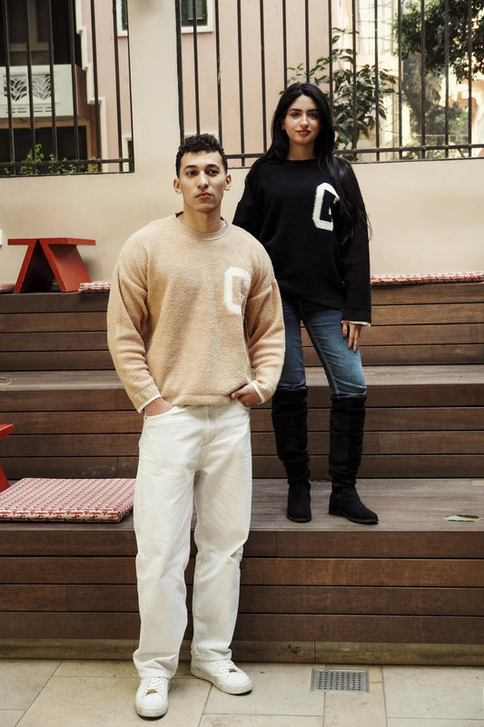 Black Knitted Sweater – Signature G