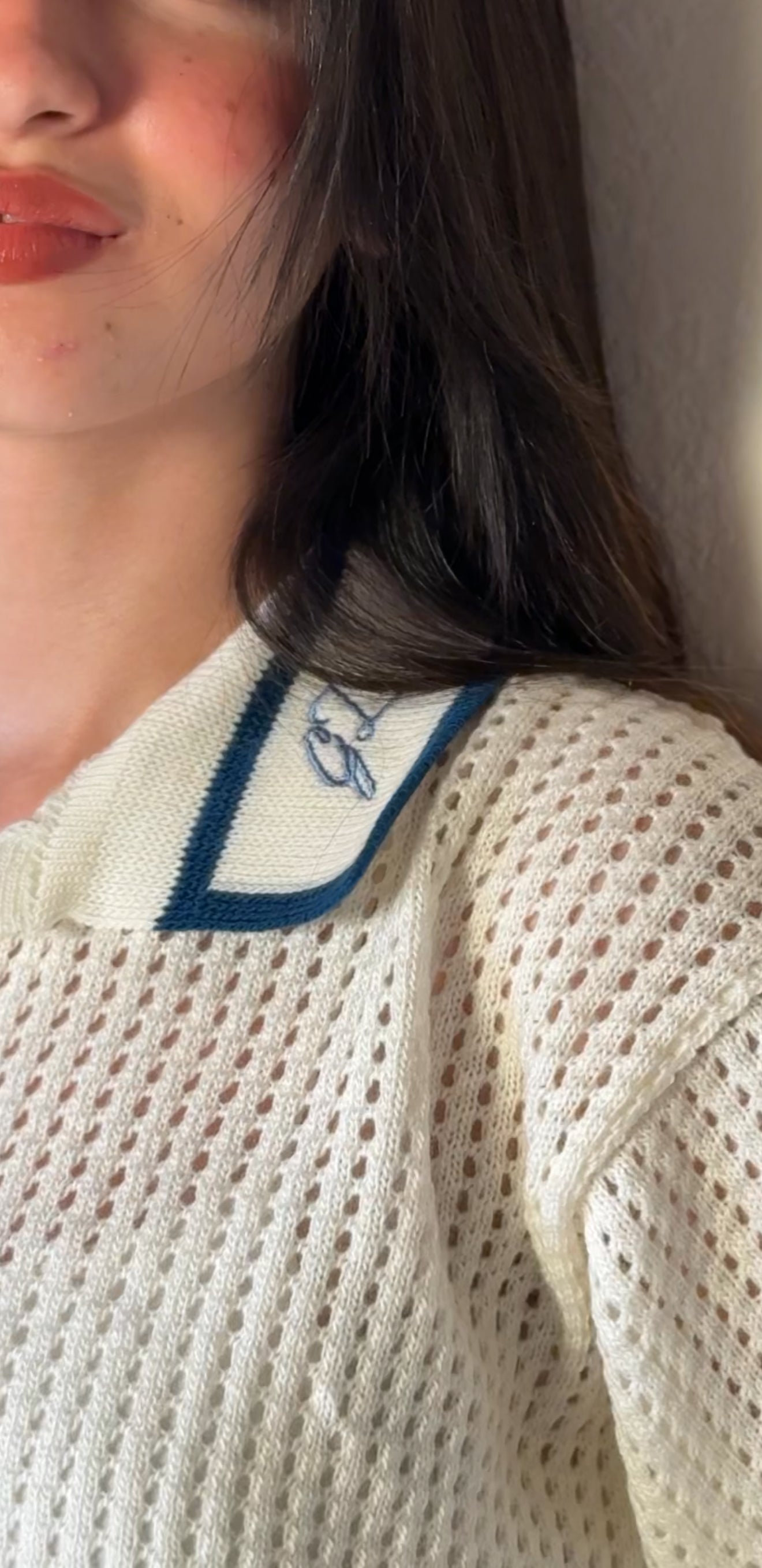 The GenZuine Polo - Off-White Textured Mesh Knit
