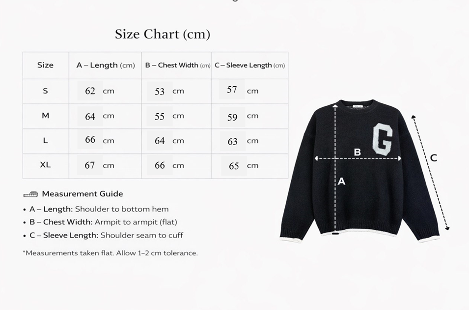 Black Knitted Sweater – Signature G