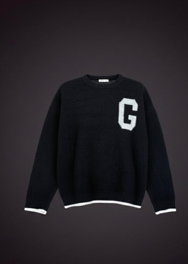 Black Knitted Sweater – Signature G