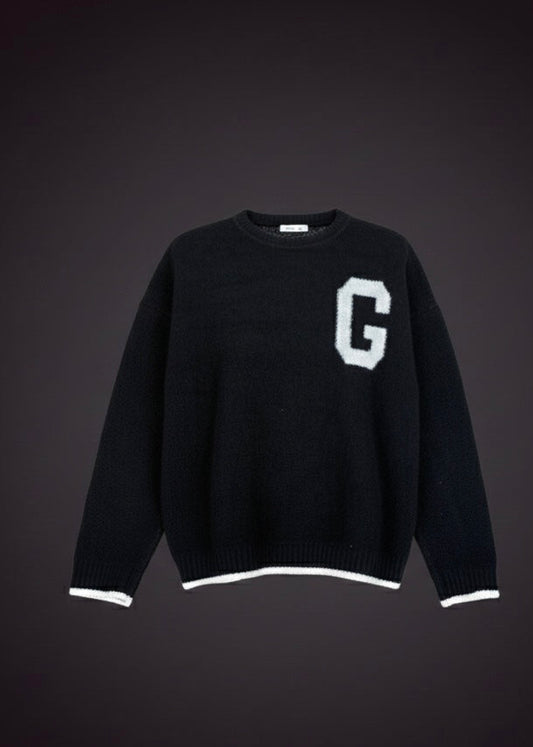 Black Knitted Sweater – Signature G