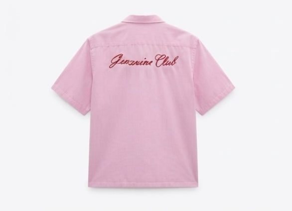 GenZuine Club Shirt - Striped pink